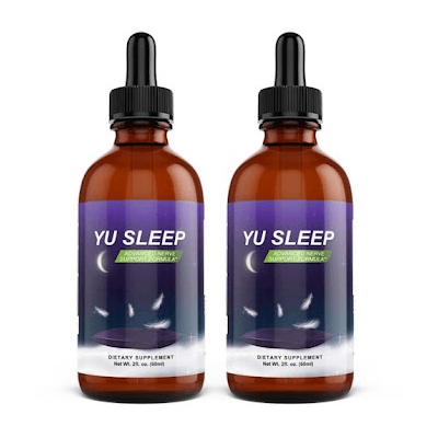 Two bottles of YU Sleep advanced nerve support formula